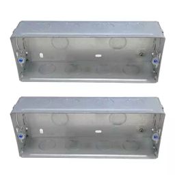 FORUS All-win 203.2x76.2 mm (8x3 inch) Concealed GI Sheet Metal Modular Box 6 Module (Pack of 2)-3