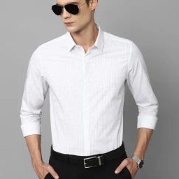 Men White Super Slim Fit Check Full Sleeves Formal Shirt-picture-8