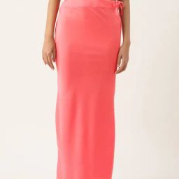 Ms.Lingies Pink Plain Saree Shapewear-43