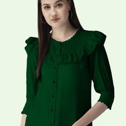 ORIEX THE ORIGINAL FASHION Women Solid Crepe Shirt Style Top-picture-21