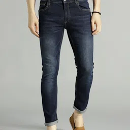 Roadster Men Navy Blue Skinny Fit Mid-Rise Clean Look Stretchable Jeans-image-79