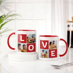 Personalized Picture Perfect Love Mugs - Set Of 2-4
