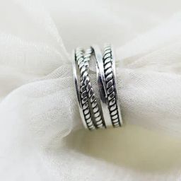 Joker & Witch Silver Romance Oxidized Finger Ring-10