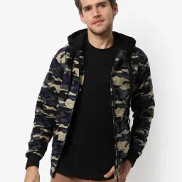 Campus Sutra Multi Cotton Regular Fit Camouflage Jacket-image-3