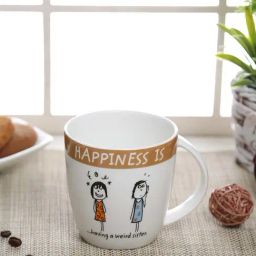Clay Craft Multicolor Ceramic 7.5 cm Milk Mug (0.27 L) - Set of 2-image-62
