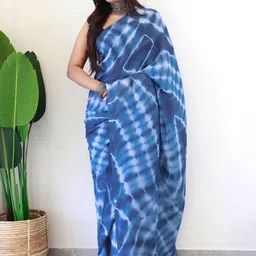 Anouk Rustic Tie and Dye Poly Georgette Ready to Wear Saree-2