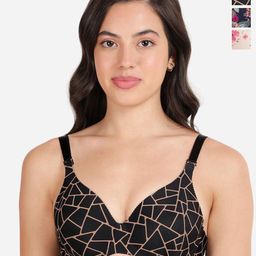 shyaway Pack Of 3 Floral Printed Lightly Padded Medium Coverage Bra- All Day Comfort-image-92