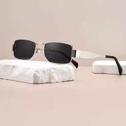 Arzonai Unisex Black Lens & Silver-Toned Square Sunglasses with UV Protected Lens-picture-46
