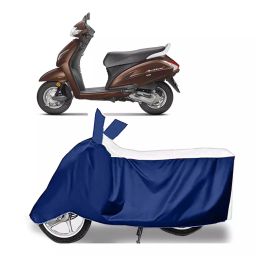 Auto Pearl Two Wheeler Cover for Honda Activa 5G - White, Blue-image-95