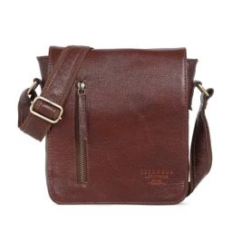 Teakwood Leathers Cherry Leather Medium Messenger Bag-28