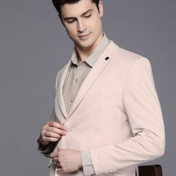 Allen Solly Men Slim Fit Single-Breasted Pure Cotton Casual Blazer-57