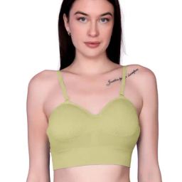 Spiaty Green Blended Solid Bralette-picture-33