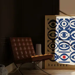 SAF White & Navy Blue 1 Piece Wood Abstract Wall Paintings-30
