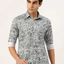 Integriti Slim Fit Printed Casual Shirt-image-25
