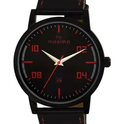maxima Men Printed Dial & Leather Straps Analogue Watch 66351LMGB-picture-1
