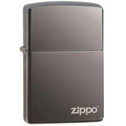 Zippo Black with Logo Brass Pocket Lighter-image-18