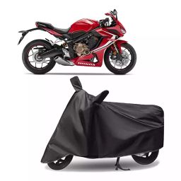 Auto Pearl Polyester Two Wheeler Cover for Honda CBR650R (Grey)-image-89