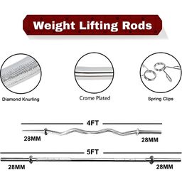 YMD Set Of 25 Rods & Plates Home Gym Combo image 2