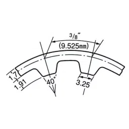 Mitsuboshi Rubber Timing Belt L Shape (Length 525 mm, Teeth 56), 210L150-image-73