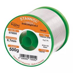 STANNOL Solder Wire, 96.5/3/0.5 Sn/Ag/Cu, 500G, TRILENCE 2708 0.7MM REM1-image-97