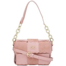 Globus Dusty Pink Textured Medium Handbag-14
