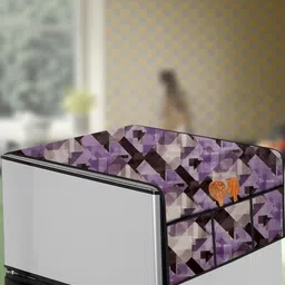The Furnishing Tree Magenta Printed Refrigerator Cover-image-36