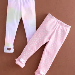 Babyoye Bootie Leggings Pack of 2 - Pink-picture-3