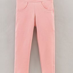 Grab It Cotton Elastane Full Length Leggings - Peach-image-73