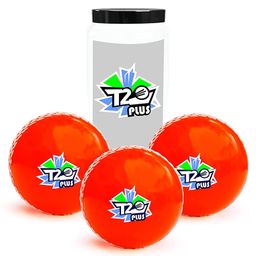 Jaspo Soft T-20 Plus Practice Cricket Ball Pack of 3 - Orange-12
