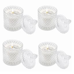 Coco Crush Rose Aromatherapy Crystal Jar Candle 100% Pure Soy Wax  Pack of 4  85g each 340g-image-18