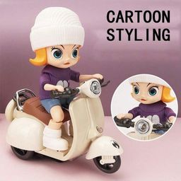 YAMAMA Scooter Ride Toy For Kids Motor Tide Flow Car Musical Toy For Kids Friction Power Tricycle Toy 360 Degree Rotation Early Development Toys For Children Electronic Toys For Kids Boys And Girls  (Pack of 1  Color May Vary)-0