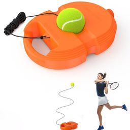 YAMAMA Tennis Trainer Rebounce Ball With String Self Playing Tennis Practice Device Base For Kids Adults Cricket Solo Practice Rope Tennis Ball Toy For Kids Adults - Multicolor-14