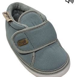 yoyo Self Designed Velcro Closure Musical Booties - Grey-image-1