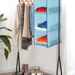 prettykrafts Grey & White 2 Pieces Printed Hanging Organisers-image-96