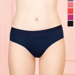 Lux Cozi Women Pack of 6 Pure Cotton Hipster Panties-image-68