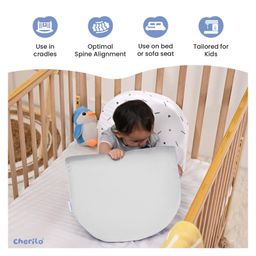 Cherilo C Shaped Elevated Wedge Pillow Grey image 2