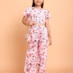 HERE&NOW Girls Printed Top with Trousers-image-82
