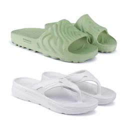 BERSACHE Men Pack Of 2 Sliders & Thongs Flip Flops-picture-18