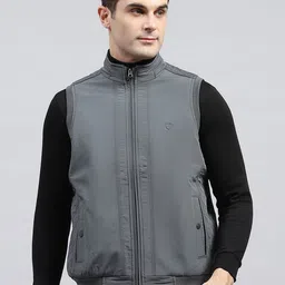 Monte Carlo Men Mock Collar Solid Casual Padded Jacket-image-99