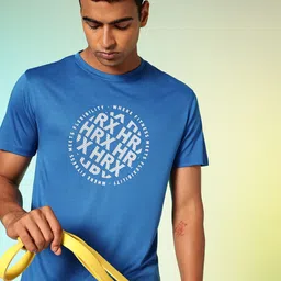 HRX by Hrithik Roshan Brand Logo Printed Rapid-Dry Training T-shirt-picture-20