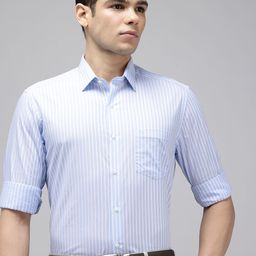 Arrow Pure Cotton Manhattan Slim Fit Striped Formal Shirt-image-75