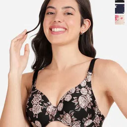 shyaway Pack Of 3 Printed Medium Coverage Lightly Padded T-shirt Bra- All Day Comfort-image-88