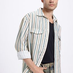 UNRL Striped Relaxed Shirt-image-11
