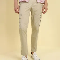 Allen Solly Men Mid-Rise Slim Fit Cargos Trousers-image-58
