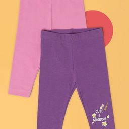 Babies R Us Infant Girls Pack Of 2 Printed Ankle Length Leggings-image-28