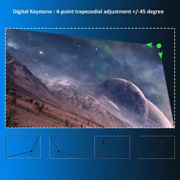 Egate O9 Pro Android Digimatic ‎1080p, 4000 Pixels Smart Projector image 3