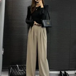 HERE&NOW Women Round Neck Extended Sleeves Top-image-75