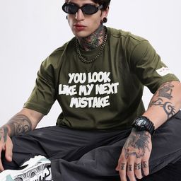 Kook N Keech Typography Printed Drop-Shoulder Sleeves Pure Cotton T-shirt-image-82