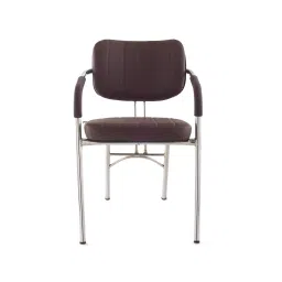 Da URBAN Everton Brown Leatherette Visitor Chair Brown-36