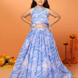 Sangria Girls Printed With Embellished Lehenga Choli-image-82